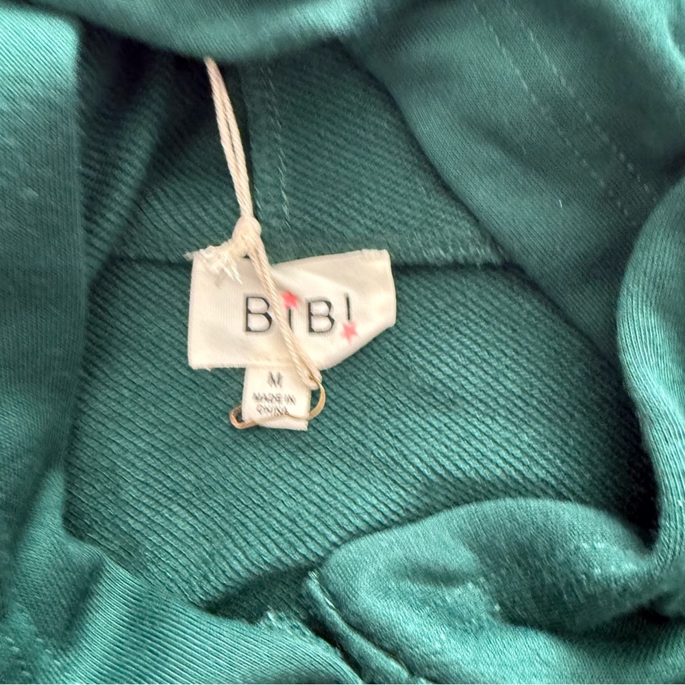 Bibi Green Women’s Half Button Pullover Hoodie - image 3